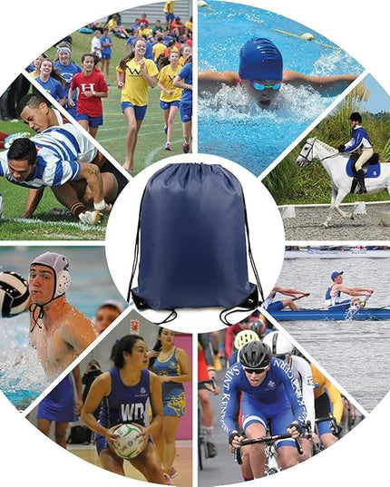 BeeGreen Drawstring Backpack Bags 20,30,50 Packs Reflective String Bags for Gym Sport Trip Cinch Sack DIY for Women Men
