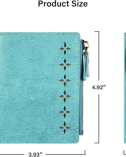 Lavemi Ultra Thin Small Compact Leather Womens Girls Wallets RFID Blocking Credit Card Holder for Women