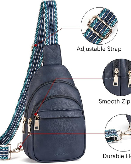 BOSTANTEN Small Sling Bag for Women Leather Crossbody Bags Fanny Pack Chest Bag for Travel