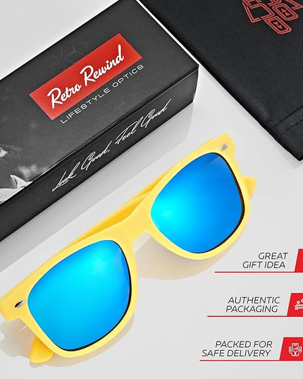 Retro Rewind Polarized Sunglasses for Men and Women - UV Protection Classic Sun Glasses