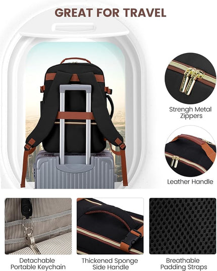 LOVEVOOK 40L Travel Backpack for Women & Men, Airline Approved Carry On Luggage with 3 Packing Cubes, TSA Overnight Bags, Waterproof Personal Item Bag, Weekender Essentials Backpacks fits 17" Laptop