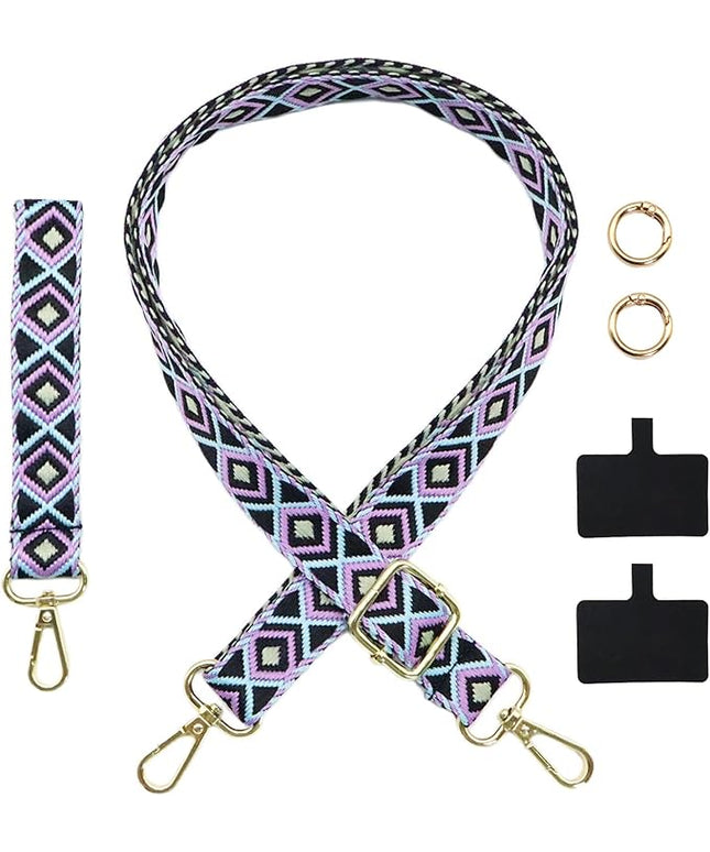 LEMEDE Adjustable Phone Lanyard - Phone Wristlet & Crossbody Phone Strap, Versatile for ID, Camera，Key straps(1" Width)