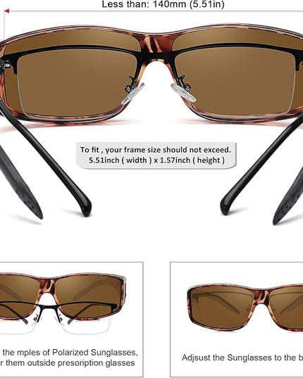 MEETSUN Fit Over Glasses Sunglasses for Men Women,Wrap Around Sunglasses Polarized UV400 Protection