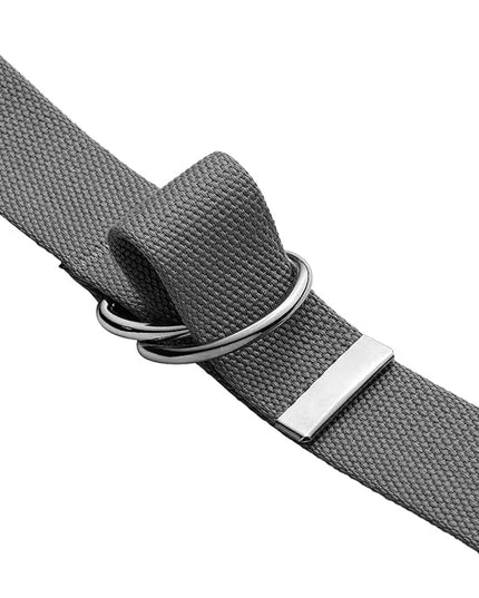 Falari Canvas Web Belt Metal Double D Ring Buckle for Men Women Casual Cloth Military Style Belt 1 1/2" Wide