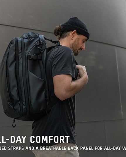 WANDRD TRANSIT Travel Backpack (45L): Large Expandable Carry-On Adventure Bag – Weather-Resistant Travel Backpack with Laptop Sleeve, Dual Side Access & Hidden AirTag Pocket