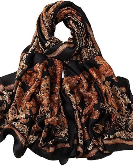 Fashion Scarves Scarf 100% Silk Feeling Scarf Silk Like Scarves Long Lightweight Sunscreen Shawls for Women