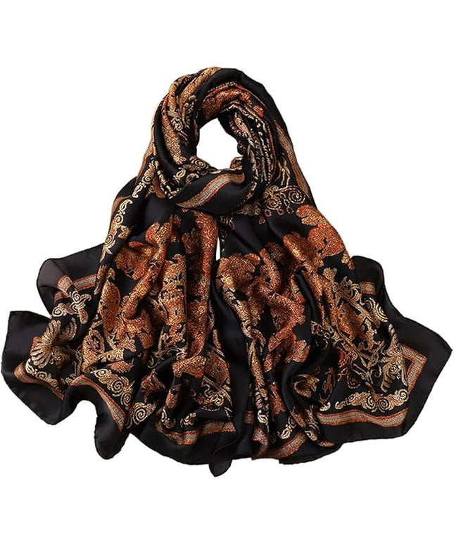 Fashion Scarves Scarf 100% Silk Feeling Scarf Silk Like Scarves Long Lightweight Sunscreen Shawls for Women