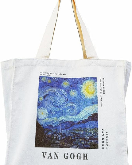 BROADREAM Aesthetic Canvas Tote Bag for Women, Vintage Reusable Book Tote Bag with Inner Zipper Pocket