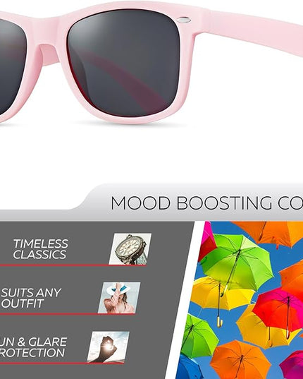 Retro Rewind Polarized Sunglasses for Men and Women - UV Protection Classic Sun Glasses