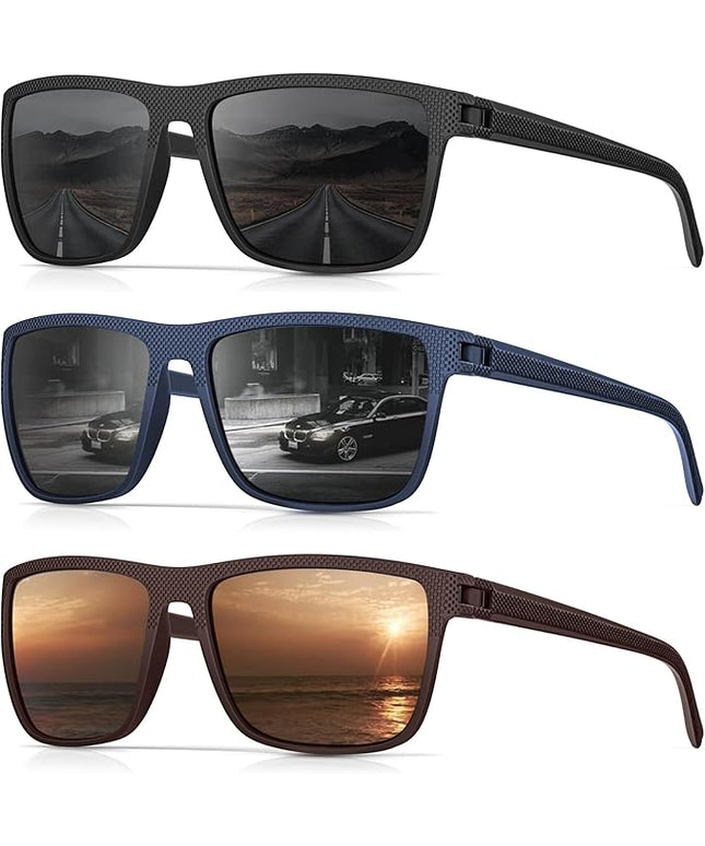 Sunglasses-Men Polarized Mens Sunglasses: Classic Women Sun Glasses UV Protection for Fishing Driving Golf