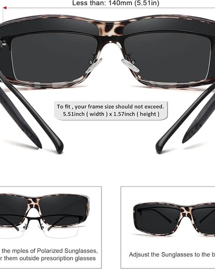 MEETSUN Fit Over Glasses Sunglasses for Men Women,Wrap Around Sunglasses Polarized UV400 Protection