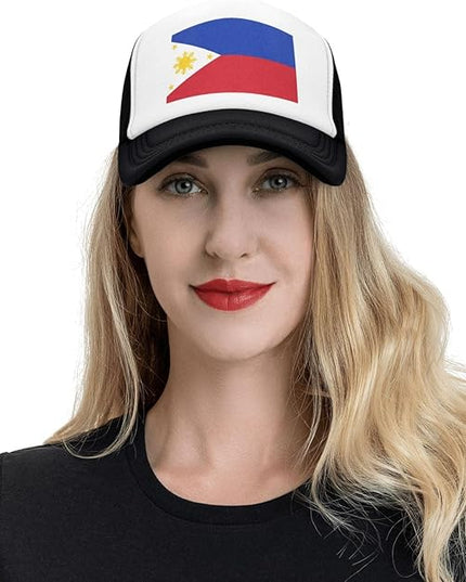 Cute Flag Baseball Cap for Men Women Mesh Trucker Hat Adjustable Patriotic Snapback Baseball Hat for Sports Running