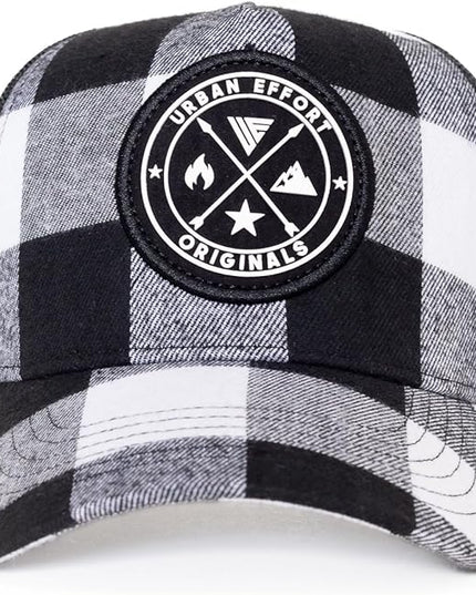 Urban Effort Mesh Back Cap - for Men and Women Baseball Hat 5-Panel Trucker Hat - Great Snapback Closure for Hunting & Hiking