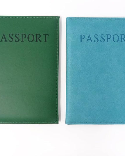 Honbay 2PCS Artificial Leather Passport Holder Cover Passport Case for Men and Women