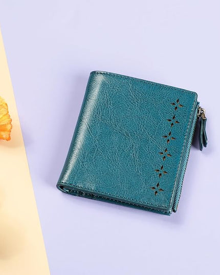 Lavemi Ultra Thin Small Compact Leather Womens Girls Wallets RFID Blocking Credit Card Holder for Women