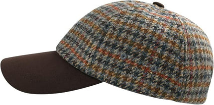 BOTVELA Wool Baseball Cap for Men Adjustable Unstructured Tweed Hat