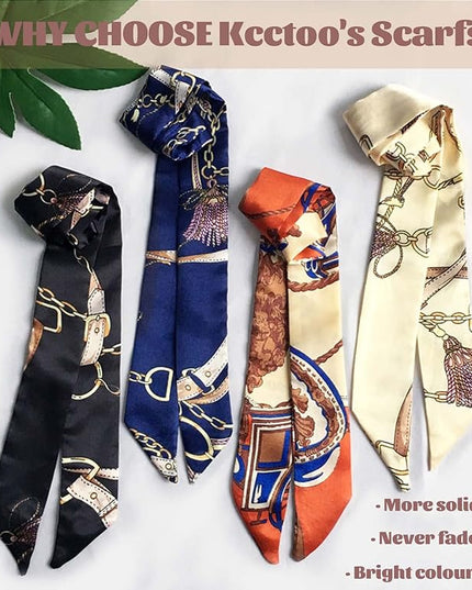 kcctoo 2/6/10Pack Scarf Bags for Women Handbag Scarfs Band Hair Neck Scarves Fashion Gifts