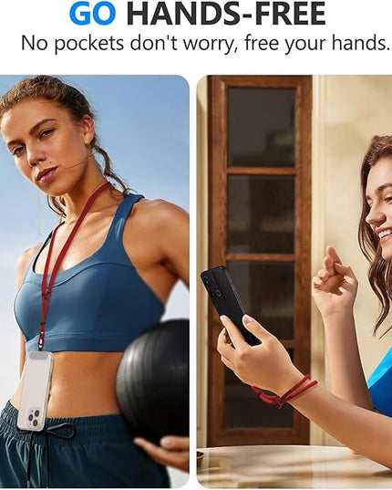 4 Pack Phone Lanyard & Wrist Strap, Cell Phone Lanyard for Around The Neck Adjustable Phone Strap for Most Smartphones