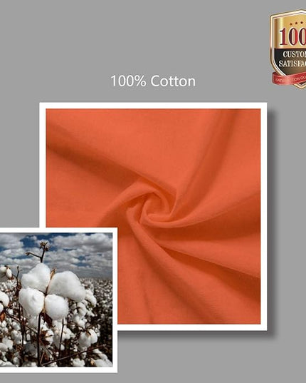 TOPDesign 24-Pack Economical 16"x15" Orange Cotton Tote Bag, Lightweight Medium Reusable Grocery Shopping Cloth Bags, Suitable for DIY, Advertising, Promotion, Gift, Activity