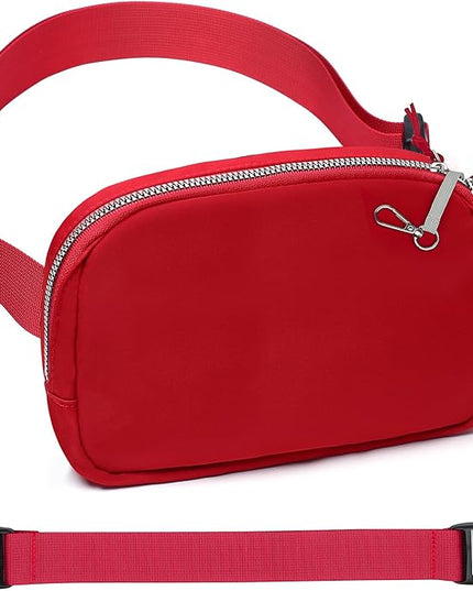 Mini Belt Bag for Women, RFID Small Fanny Pack, Womens Fashion Waist Packs with Extender Strap, Crossbody Bum Bags