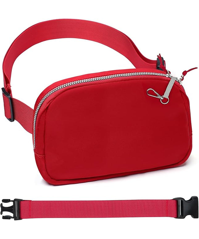 Mini Belt Bag for Women, RFID Small Fanny Pack, Womens Fashion Waist Packs with Extender Strap, Crossbody Bum Bags