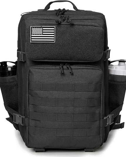 QT&QY 25L/45L Military Tactical Backpack For Men Molle Daypack 3 Day Bug Out Bag Hiking Rucksack With Bottle Holder