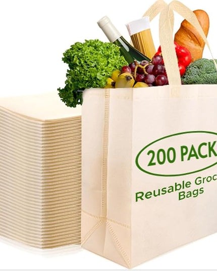 Simply Cool Reusable Grocery Bags Eco-Friendly - Reusable Shopping Bags, Heavy Duty Grocery Bags, Foldable, Tote Bags Bulk