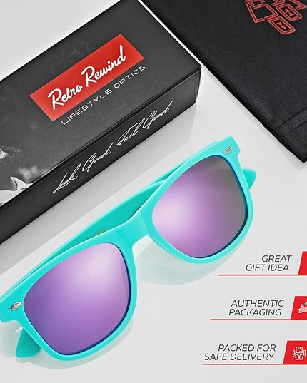 Retro Rewind Polarized Sunglasses for Men and Women - UV Protection Classic Sun Glasses