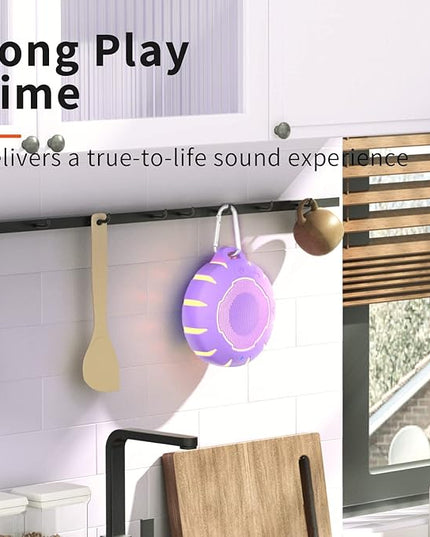 HEYSONG Waterproof Shower Bluetooth Speaker, Durable & Portable with Clear Sound, Ideal for Shower, Pool, Beach & Kayaking – Great Gift for Girls, Women & Men