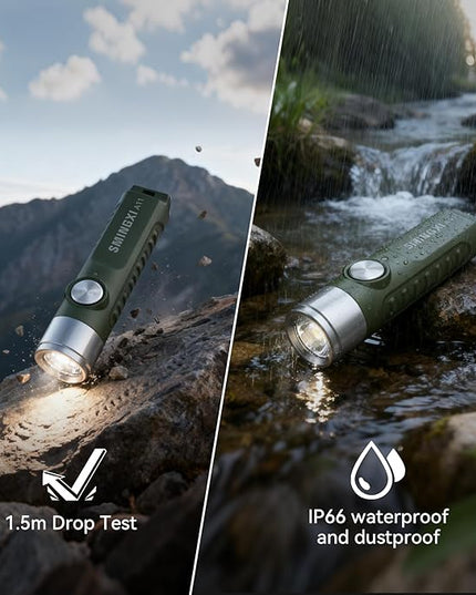 A11 Rechargeable Keychain Flashlight -Pocket Mini Flashlight,Key-Chain 500 High Lumens,EDC Flashlights,Waterproof Small Lightweight for Everyday Carry, Camping, Hiking, Emergency