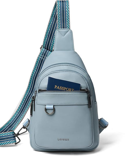 7L Sling Bag for Women Men Vegan Leather Crossbody Bags Fanny Pack Purse Backpack Over Shoulder Bag Travel Anti Theft