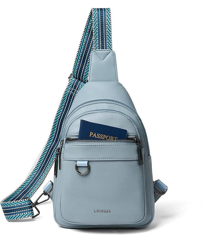 7L Sling Bag for Women Men Vegan Leather Crossbody Bags Fanny Pack Purse Backpack Over Shoulder Bag Travel Anti Theft