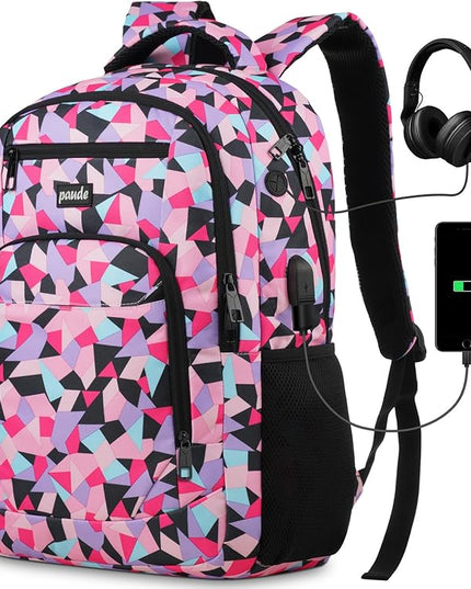 Paude Backpack for Teen Girls & Women - School & Travel Laptop Bookbag for City Trip & Office