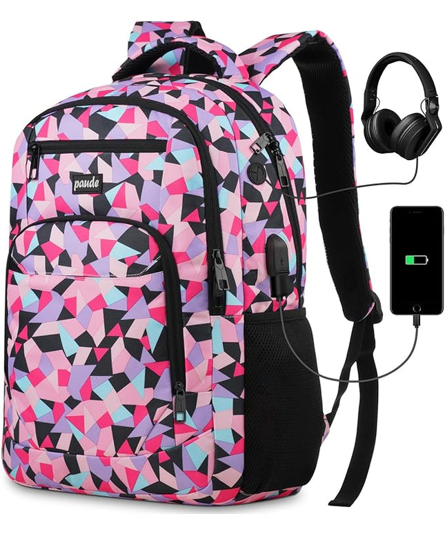 Paude Backpack for Teen Girls & Women - School & Travel Laptop Bookbag for City Trip & Office