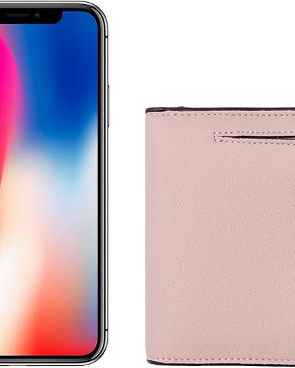 Toughergun Women’s Small Slim Leather Wallet with RFID Protection, Compact Bifold Mini Purse with Clear ID Window