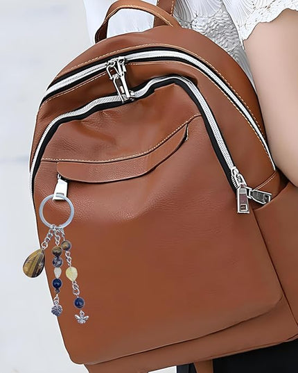 Cute Crystal Keychains Boho Key Rings for Car Keys Kawaii Bag Accessories Charms Bling Healing Teardrop Keyring Handmade