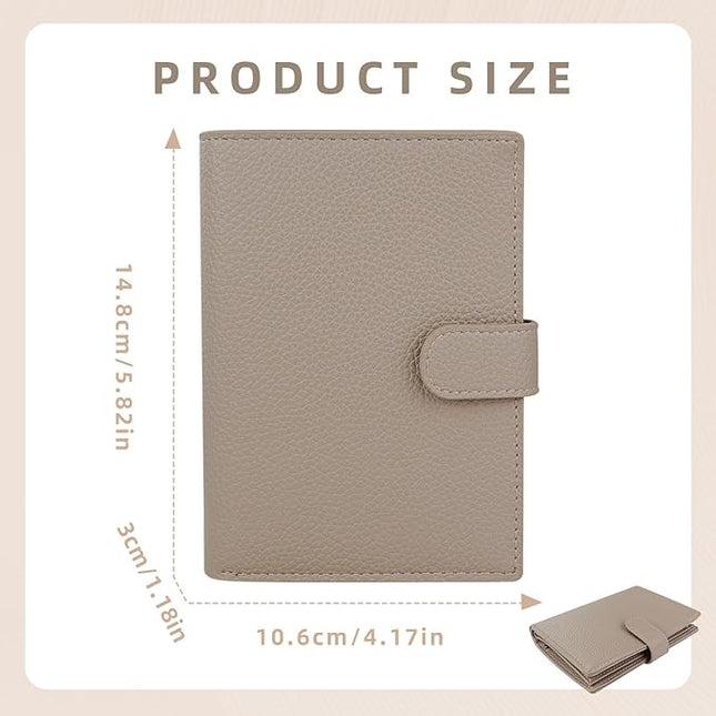 FuninCrea Family Passport Holder for 4 with 22 Card Slots, Faux Leather Passport Holder for Travel Multifunctional Portable Travel Wallet Womens (Black)