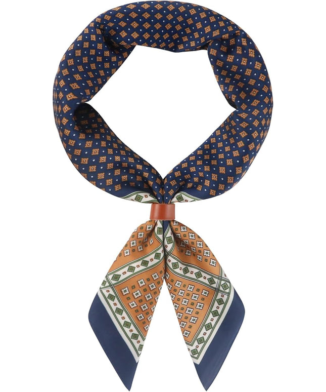 27.5 Inches Square Silk Feeling Neck Scarf for Men Necktie Silk Bandanas Pocket Square Cowboy Scarves