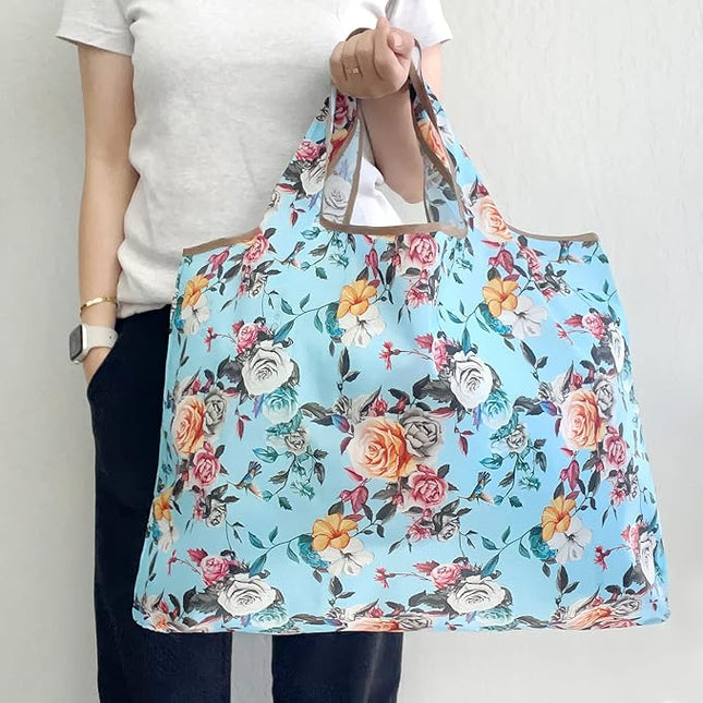 allydrew Large Foldable Tote Nylon Reusable Grocery Bags