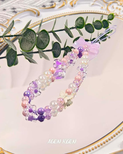 Phone Charms Cute Beaded Phone Lanyard Wrist Strap Aesthetic CellPhone Keychain Cute PhoneCharms for Women