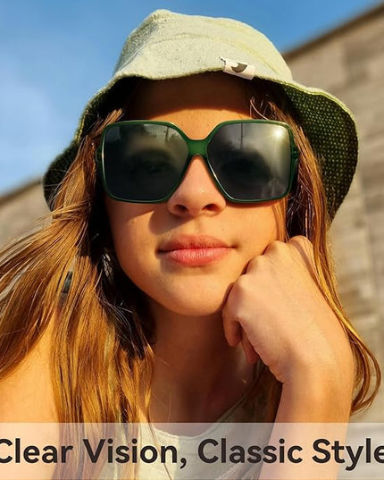 Dollger Oversized Square Sunglasses for Women Big Large Wide Fashion Shades for Men UV Protection Unisex