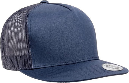 Yupoong 5-Panel YP Classic Trucker Cap | High Profile Flat Visor Snapback | OSFM | Bulk Packs Available