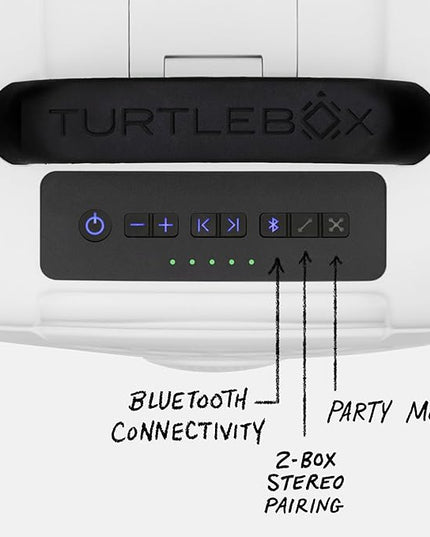 Turtlebox Original Gen 3: Portable Outdoor Bluetooth Speaker – Ultra-Loud (120dB), Waterproof (IP67), Rugged, Impact-Resistant, 3-Day Battery | Party Mode: Unlimited Pairing Stereo, White/Blaze Orange