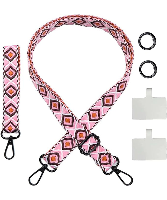 LEMEDE Adjustable Phone Lanyard - Phone Wristlet & Crossbody Phone Strap, Versatile for ID, Camera，Key straps(1" Width)