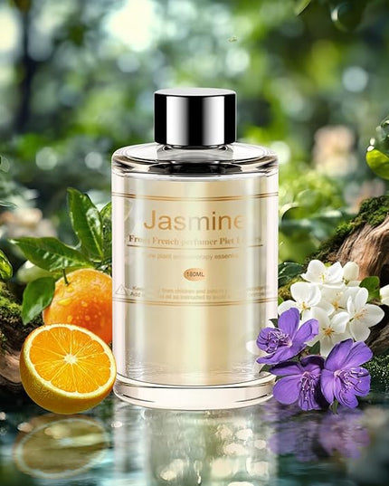 Car Air Freshener Refill for Men & Women 6.09 FL OZ /180ML - 9 Month Jasmine Scent Essential Oil Perfume, Essential Oil Made of Natural Plant Extracts, Compatible with Car Diffusers for Home/Office