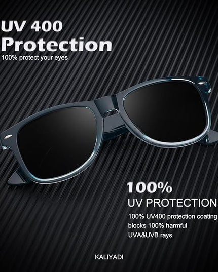 KALIYADI Polarized Sunglasses for Men and Women Matte Finish Sun glasses Color Mirror Lens UV Blocking (3 Pack)