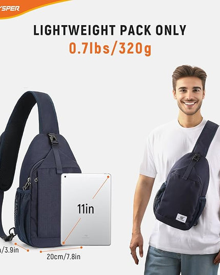 SKYSPER Sling Bag RFID Cross Body Bag Recycled Crossbody Backpack Travel Daypack