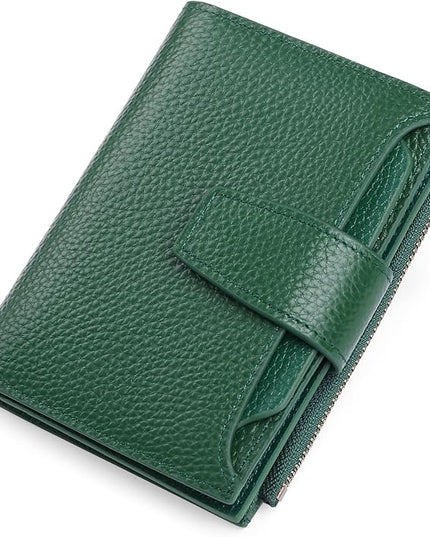 FALAN MULE Small Wallet for Women Leather Bifold Compact RFID Blocking Small Womens Wallet Purse