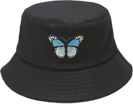 XYIYI Fashion Embroidery Bucket Hat Cotton Beach Fisherman Hats for Women Girls