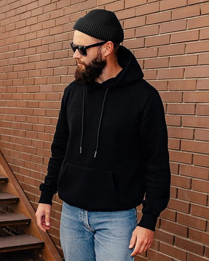 ROYBENS Wool Fisherman Beanie for Men Women, Knit Cuffed Fleece Lined Beanies Winter Warm Hat Skull Cap Unisex